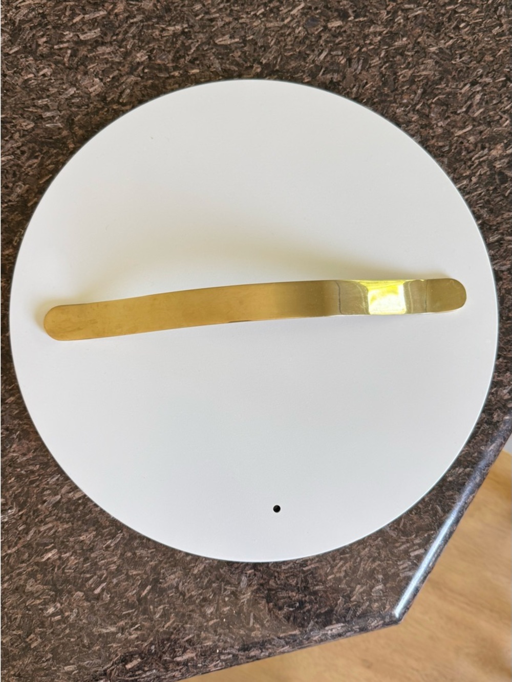 Caraway White and Gold Finish lid 12”